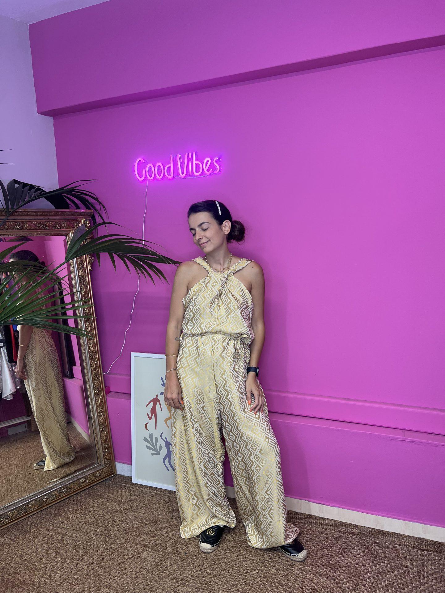 IMG_8571 Knot jumpsuit gold - Image 1